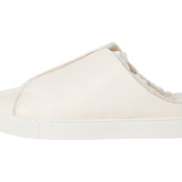 New Gentle Souls by Kenneth Cole Rory Ruffle Mule Cozy Off White Slip On Shoes - Picture 3 of 10